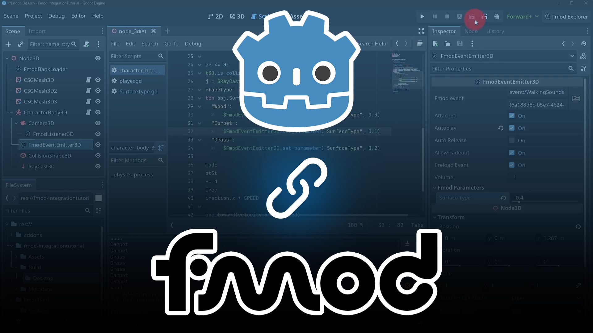 Интеграция FMOD в Godot 4.3 смотреть онлайн