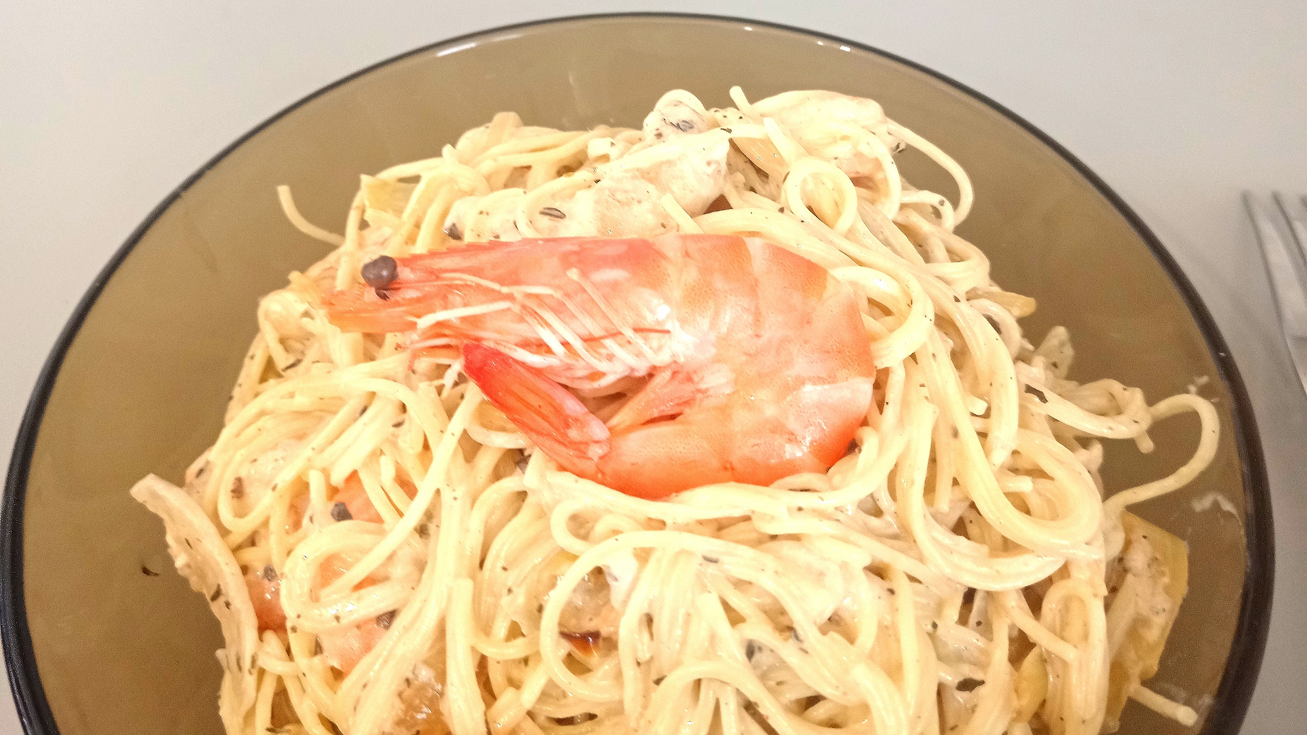 Сливочная паста с креветками