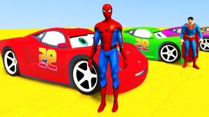 Игрушечные машинки из мультика Тачки 3 Молния Маккуин, Человек-паук и машинки супергероев