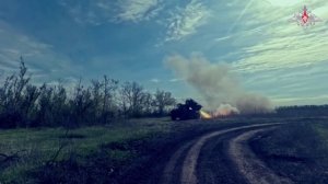Боевая работа расчета РСЗО «Град» группировки «Центр»
