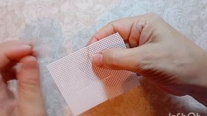 Как я соединяю кусочки пластиковой канвы