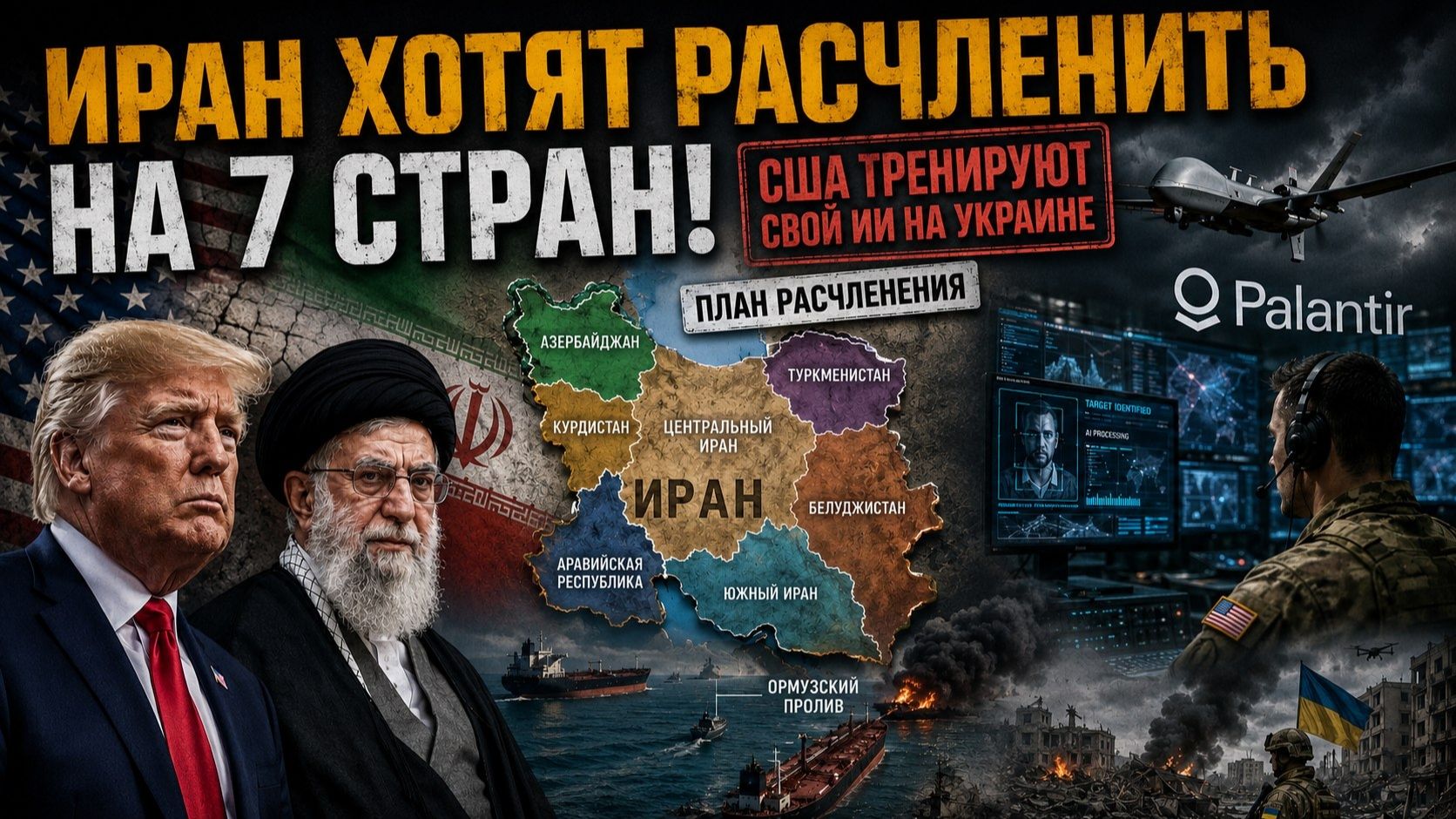 Запад решил «порвать» Иран на 7 частей! Соратники Трампа создают ИИ на крови СВО!