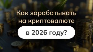 Как зарабатывать на криптовалюте в 2026 году?