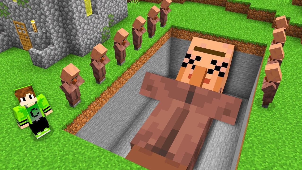Я НАШЁЛ ЗАКОПАННОГО ЖИТЕЛЯ в ЯМЕ в Minecraft! 😱 смотреть онлайн
