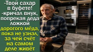 -Твой сахар в буфете! -кричал внук, попрекая деда ложкой дорогого мёда, пока не узнал, что...