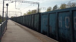 Электровоз 3ЭС4К-051 с грузовым поездом, пл. Ивановская