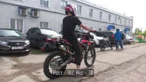 Мотоцикл TACO PR250. Ростовая геометрия.