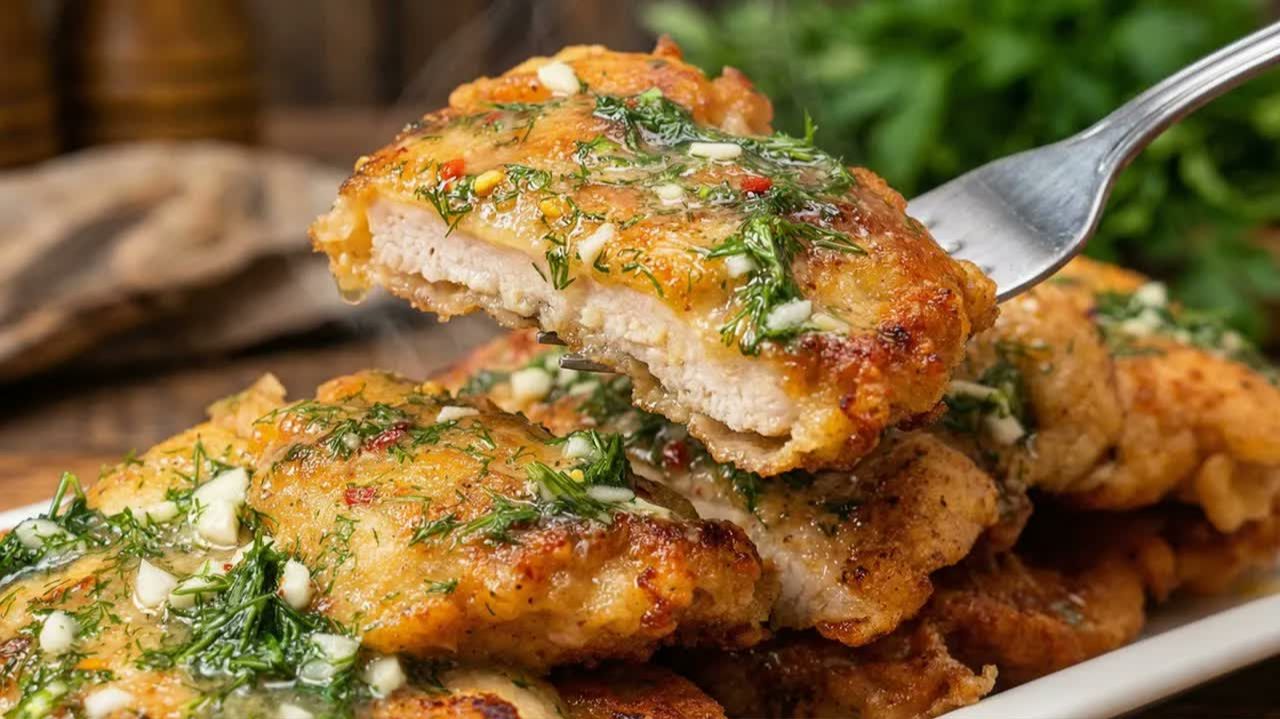 ВКУС НЕ ПЕРЕДАТЬ СЛОВАМИ! Невероятно СОЧНЫЕ КУРИНЫЕ ОТБИВНЫЕ в кляре! Секрет в чесночном соусе смотреть онлайн