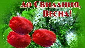 Прощай весна. Красивая музыкальная открытка.