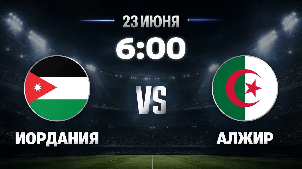 Матч Иордания — Алжир, 23 июня 6:00, 2 тур ЧМ-2026