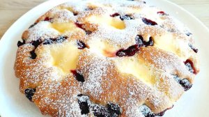 Простой Рецепт Вкусного Пирога к Чаю. Пирог с вишней простой и быстрый рецепт.