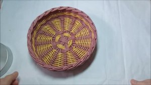 Корзинка сухарница из бумажной лозы