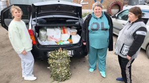 Наши Оксана, Алла и Наталья в ресторанчике с заботой от неравнодушных патриотов.