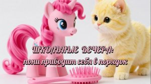 Школьные вечера: пони приводит себя в порядок