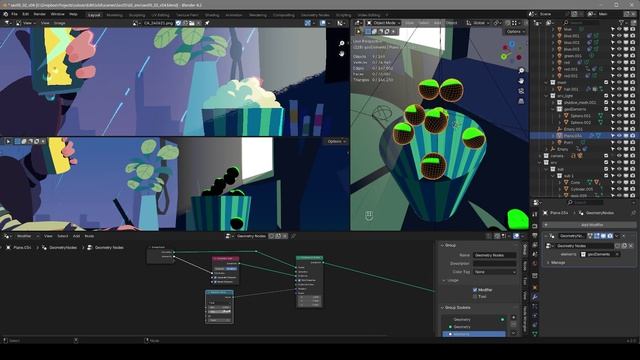 Coloso - A to Z of NPR Animation in Blender 38-1. Background Objects Effects Practice - 2 смотреть онлайн