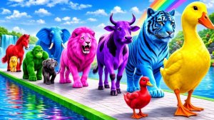 Развивающие Мультики для детей. Мультфильмы про Животных. УЧИМ Цвета