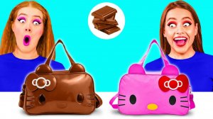 Челлендж. Шоколадная Еда vs Настоящая еда _ Безумные Ситуации на Кухне от 4Teen Challenge