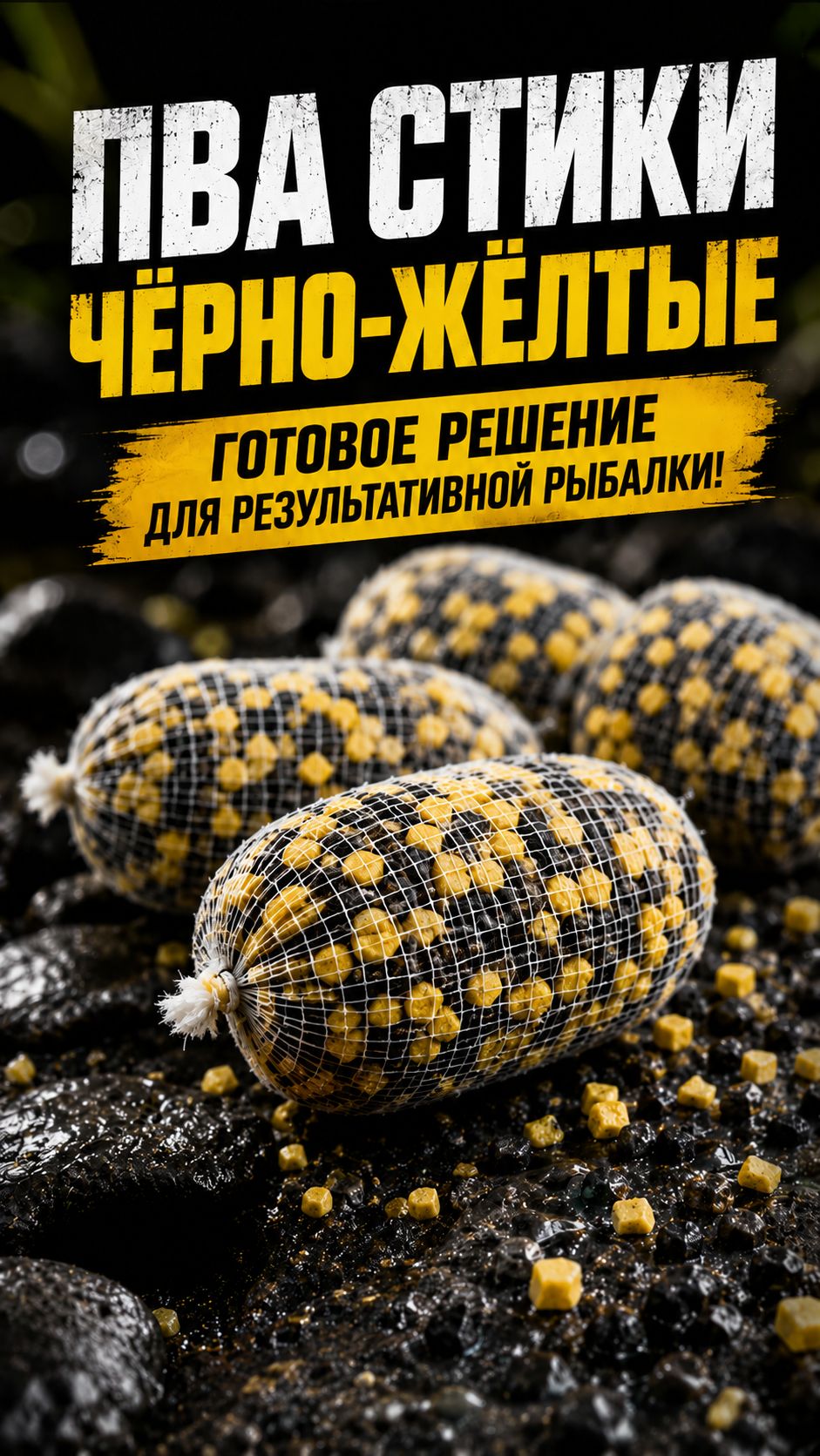 ПВА Стики черно-желтые - готовое решение для результативной рыбалки смотреть онлайн