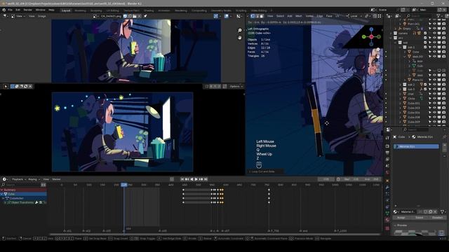 Coloso - A to Z of NPR Animation in Blender 38-3. Background Objects Effects Practice - 2