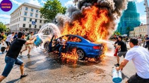 Моменты попавшие на камеру за секунду до катастрофы.
