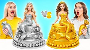 Укрась Торт Челлендж # Золотой vs Серебряный от Multi DO Girls