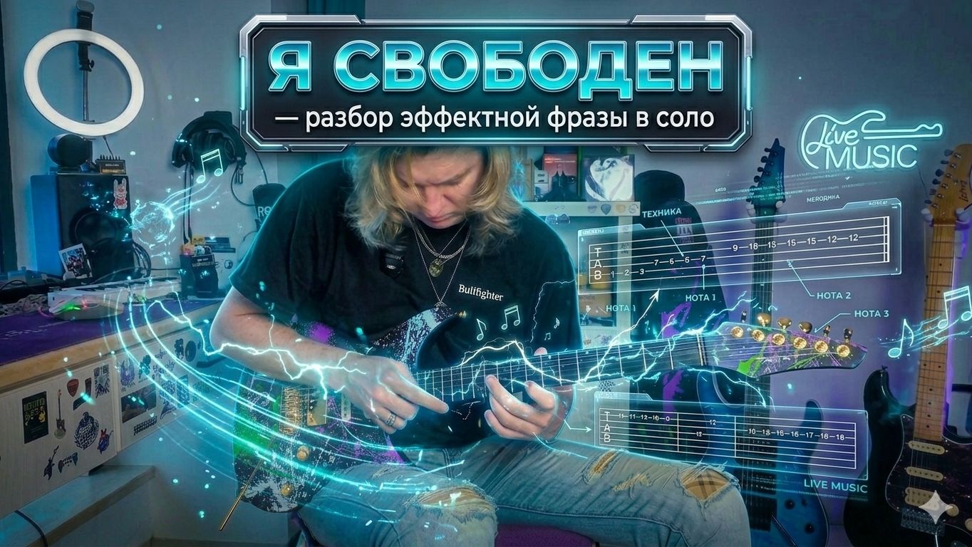 Кипелов — «Я свободен». Эффектный тэппинговый фрагмент соло 🎸