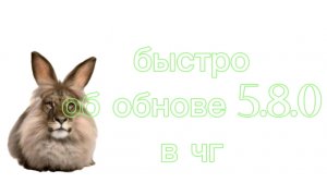 быстро об обнове 5.8.0 в ЧГ, тихо, не спеша