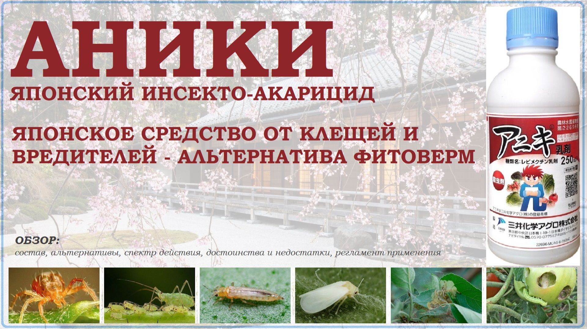 Аники - средство от клещей и вредителей растений японская альтернатива Фитоверм. Обзор препарата