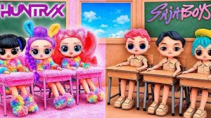 K-Pop Охотницы на Демонов: Руми и Джину в картонной и пушистой школе!