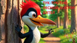 🌳 ТУК-ТУК-ТУК! ЛЕСНОЙ ДОКТОР ДЯТЕЛ 🐦