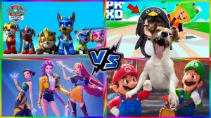 🐾 ЩЕНЯЧИЙ ПАТРУЛЬ ПРОТИВ ПИНГВИНА ГУГУ ГАГА, ОХОТНИКОВ НА ДЕМОНОВ K-POP И СУПЕР МАРИО!