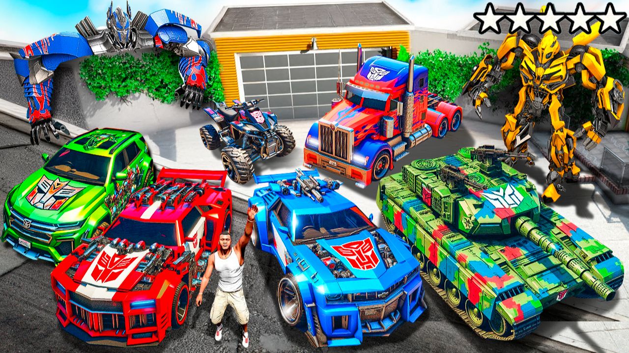 СОБРАЛ КОЛЛЕКЦИЮ ТРАНСФОРМЕРОВ В ГТА 5! РЕАЛЬНАЯ ЖИЗНЬ ВОРОВ ОБЗОР МОДА GTA 5 ОНЛАЙН смотреть онлайн