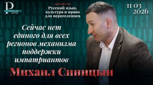 Михаил Синицын: сейчас нет единого для всех регионов механизма поддержки импатриантов