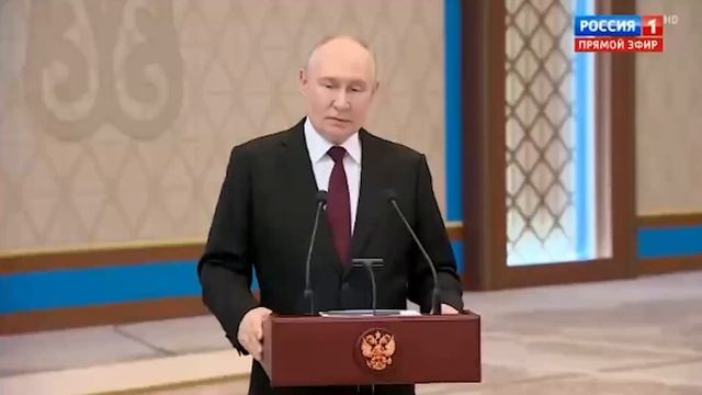 Владимир Путин отвечает на вопросы журналистов по итогам визита в Казахстан