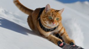 Кот на спорте