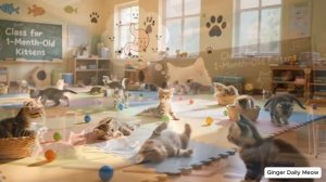 У мамы-кошки неудачный день, но, к счастью, рыжий котёнок помогает ей пережить это 🐱💕