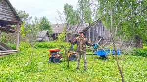 Добываю материал для мастерской. Выпилил почти весь сад. Новая мансарда стала уютнее