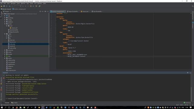 Laravel Docker. (Nginx Fpm Mysql) Подробный разбор смотреть онлайн