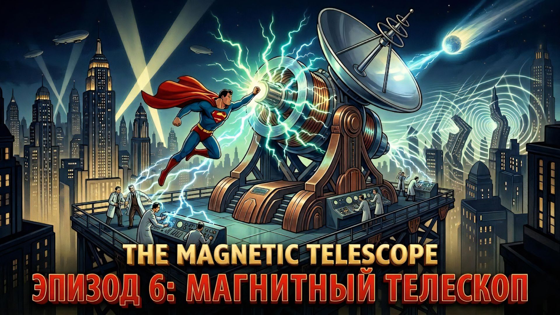SUPERMAN: The Magnetic Telescope (1942) | Супермен: Магнитный телескоп (Серия 6) | В 4K Ultra HD