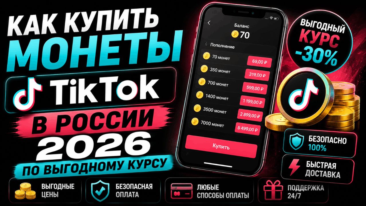 Как купить монеты Тик Ток в России 2026 по выгодному курсу смотреть онлайн