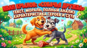 Басня Ивана Крылова «Собачья дружба»: текст, мораль, полный анализ, характеристика героев и суть