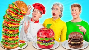 Кулинарный Челлендж# Я против Бабушки # Смешные Челленджи с Едой от Multi DO Joy