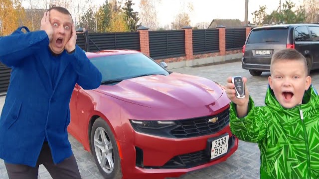 CAMARO НА ПАПИН День Рождения. КОЛЯ в ШОКЕ от ПОДАРКА. Брос Шоу смотреть онлайн