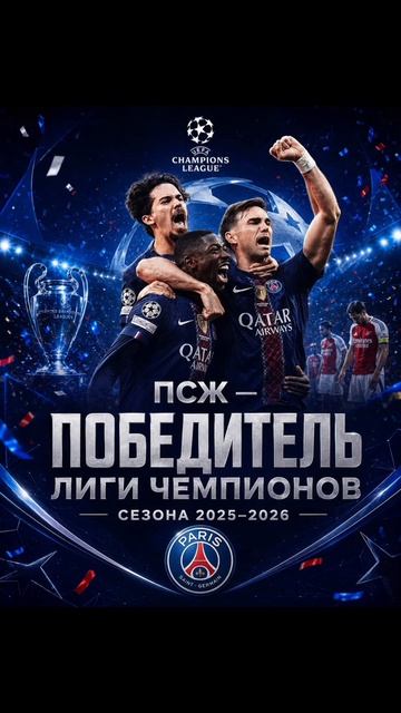 ПСЖ ПОБЕДИТЕЛЬ ЛИГИ ЧЕМПИОНОВ 2025-2026

#vkfootball #ЛигаЧемпионов