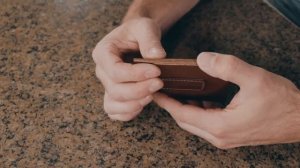 Making a handmade MONEY CLIP leather wallet - ASMR Edition - Little King Goods (1080p, h264)