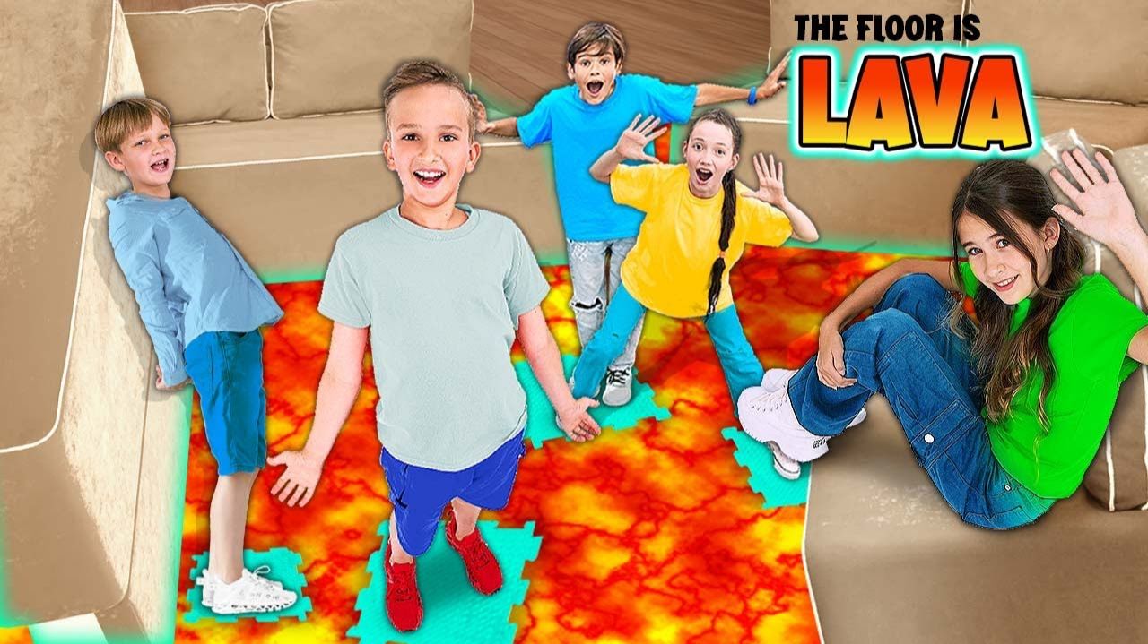 EXTREME THE FLOOR IS LAVA CHALLENGE смотреть онлайн