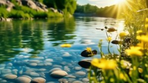 На речке 🌊☀️ . С Троицей 🏵️ !!!