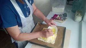 Вкусный пирог получился, с начинкой только переборщила ☺️