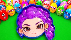 Готовим радужную румяную ванну, смешивая СЛИЗЬ с глиняным красителем Rainbow Eggs