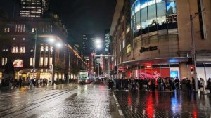 Сидней дождливый вечер в центре города прогулка по атмосферным улицам Австралии 🌧️✨
